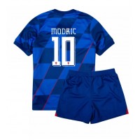 Dres Chorvátsko Luka Modric #10 Preč pre deti ME 2024 Krátky Rukáv (+ trenírky)